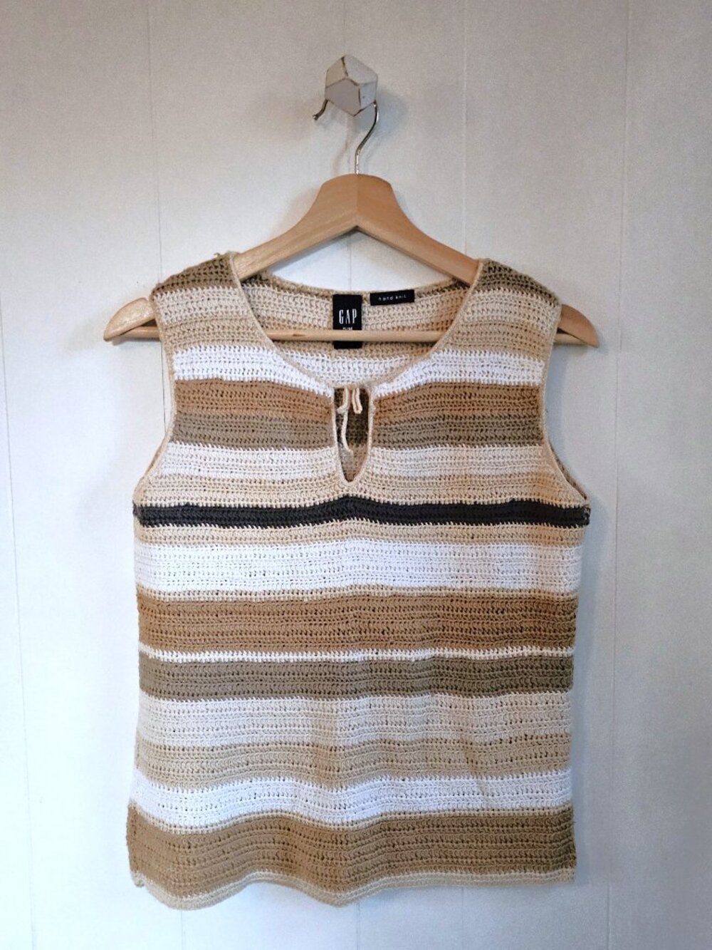 GAP Striped Hand Knit Cotton Top